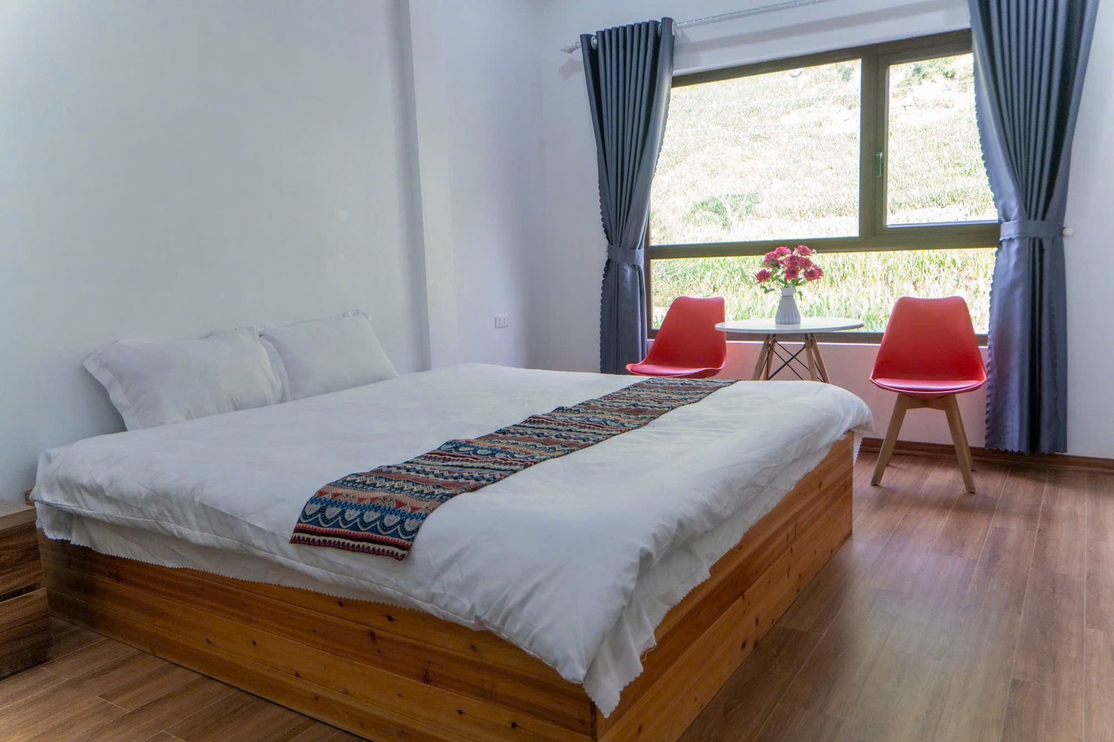 Arriving at a homestay on the Ha Giang Loop