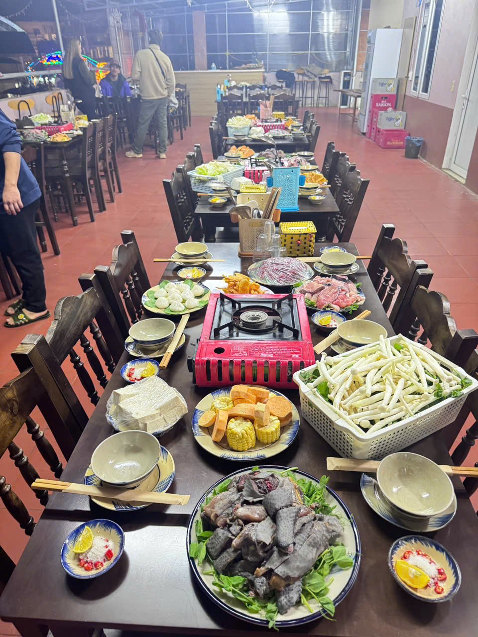 Traditional hot pot dinner in Ha Giang